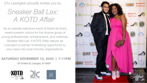 Couple attending gala image with event information