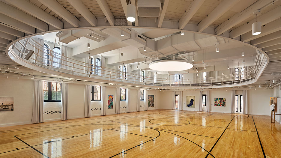 Gym and basketball court